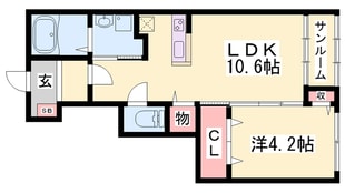 滝駅 徒歩9分 1階の物件間取画像